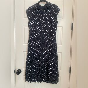 J.Crew Navy Polka Dot Dress